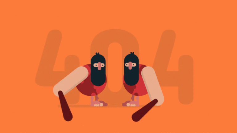 animated 404 error page HTML and CSS Script